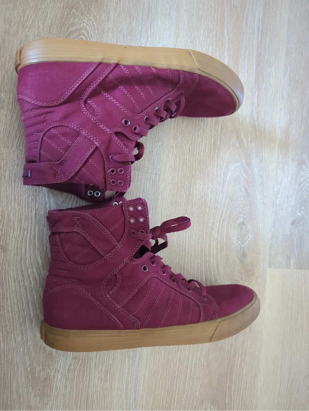 Supra 001 Muska Skytop Sneakers Red  Skate Shoe Mens SIZE 11